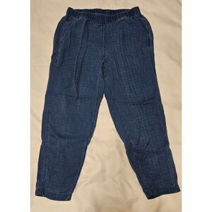 J jill Pure Jill Indigo pull on womens pants Chambray Small